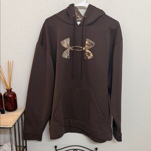 Under Armour STORM Dark Brown Hoodie with Camo Logo